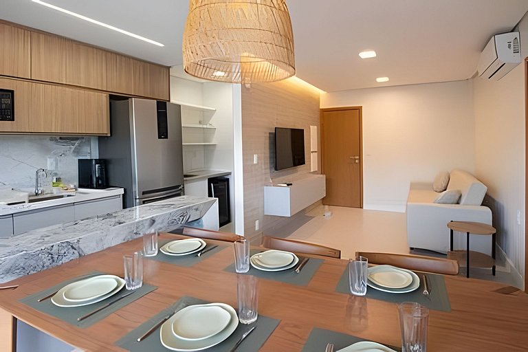 Apto 03 Quartos Pé na Areia com Piscina Privativa