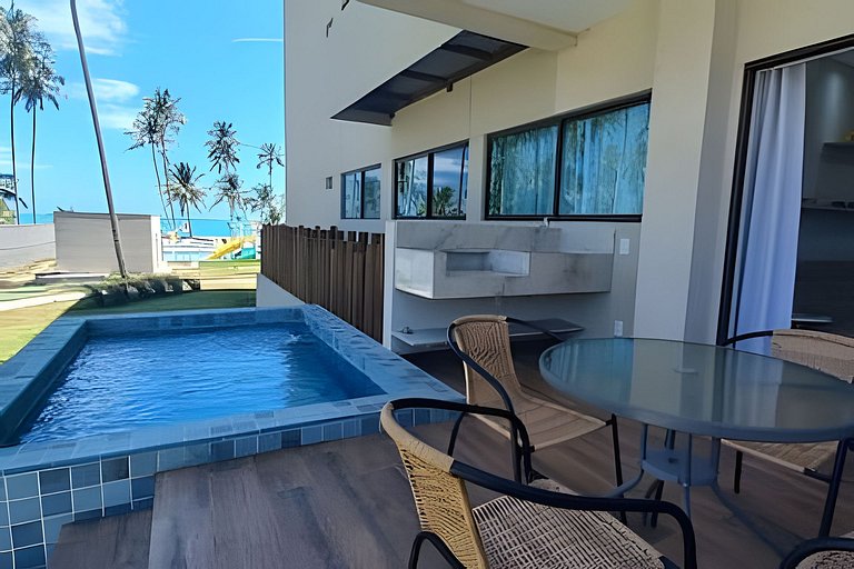 Apartment Pé na Areia in Resort with Private Pool