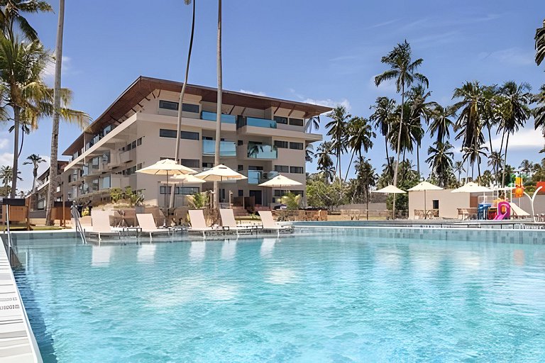 Apartment Pé na Areia in Resort with Private Pool