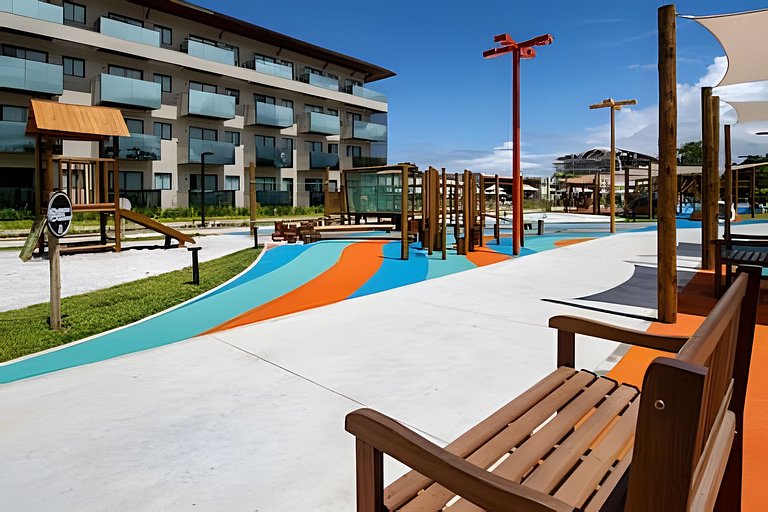 Apto Pé na Areia em Resort com Piscina Privativa