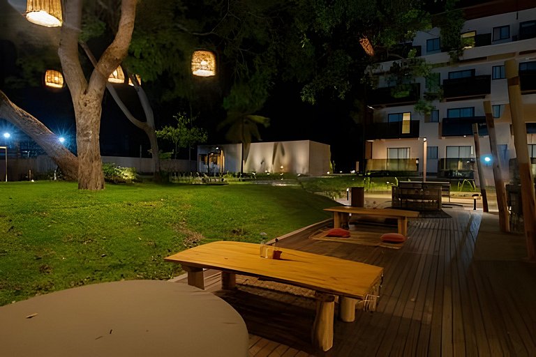 Apto Pé na Areia em Resort com Piscina Privativa