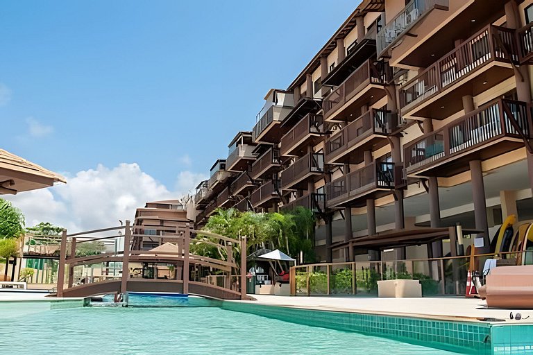 Apartamento frente a la playa en un condominio con