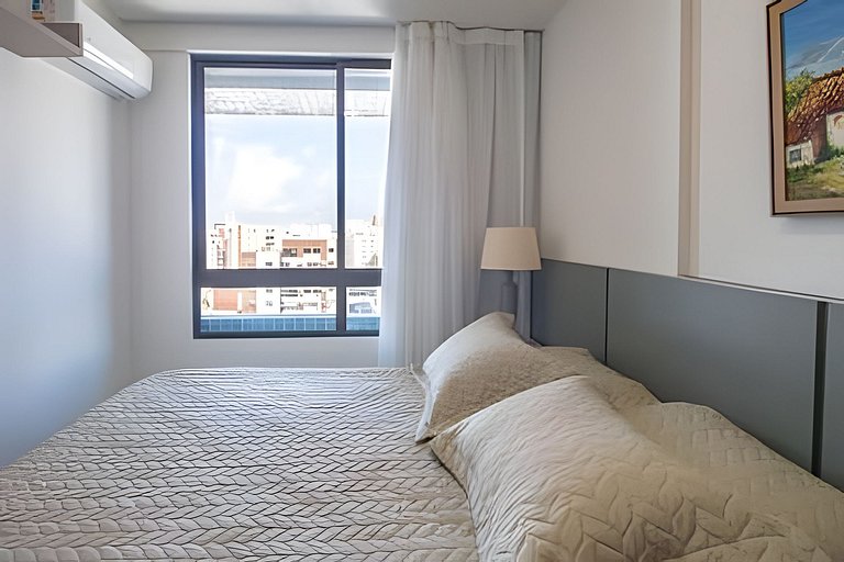 Apartamento com Vista 3min da praia